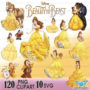 Belle PNG Clipart Bundle: Beauty and the Beast (Digital Download)