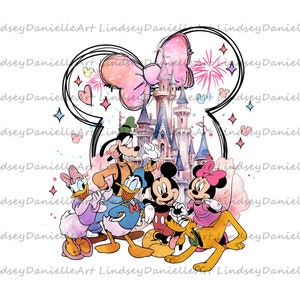 Watercolor Mouse Ear Castle PNG: Magic Kingdom (Digital Download)