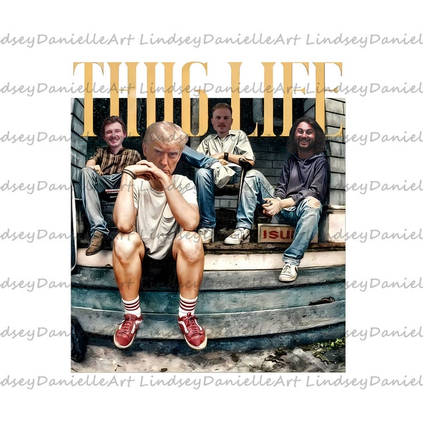 Donald Trump Friends Thug Life PNG