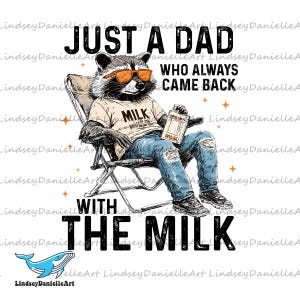 Retro Dad Raccoon PNG: Funny Father&#39;s Day Design (Digital Download