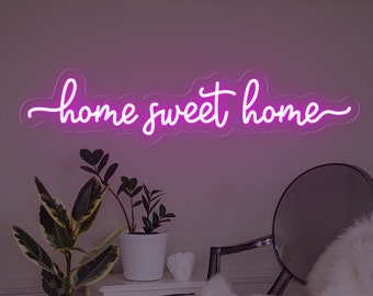 Home Sweet Home Neon Sign,Sweet Home Sign,Handmade LED Light Sign,Bedroom Wall Decor,Housewarming Gift Sign,Home Decor,Gifts For Her
