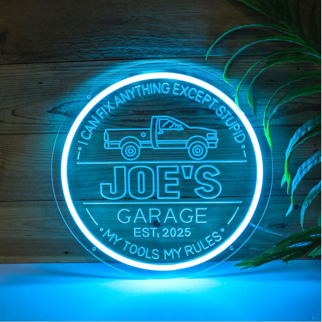 Custom Garage Neon Signs,garage Sign,personalized Light up Man Cave ...