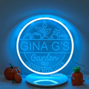 Personalized Vegetable Garden Neon Sign,Custom Vegetable Stand Neon Sign,Custom Garden Sign,Handmade Led Light,Gifts for Grandma,Vegetables