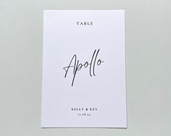 Personalised Wedding Table Name Cards, A5 Size