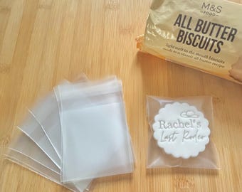Biscuit Favour Bags For M&S All Butter Biscuits, CLEAR Matte Self Sealing
