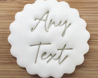 Custom Text Cookie Stamp, Personalised Fondant Embosser Stencil, M&S All Butter Biscuit Hack