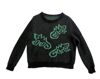 Lagartos Mohair Crewneck Hombre Medio