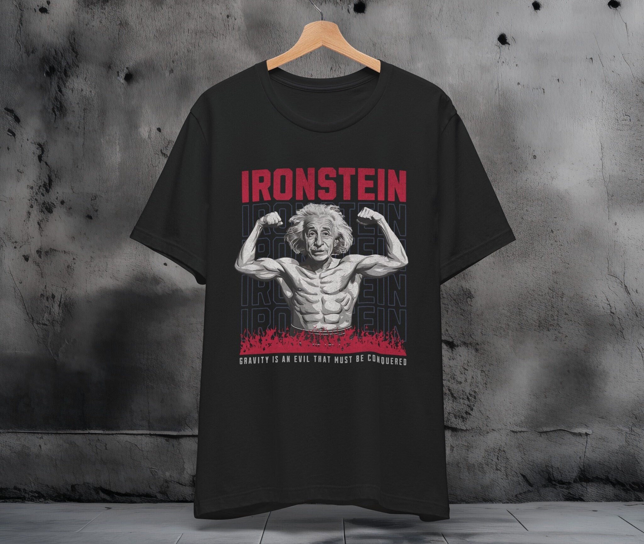Ironstein/Einstein Bodybuilder Shirt, Funny Pump Cover Gym, Workout Shirt Men, Funny Shirt for Bodybuilder, Gift for Gym Rat, Bodybuilding