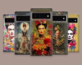 Frida Portrait Handyhülle Iconic Art Cover für Pixel 8, 8Pro, 7Pro, 7A, 6A, Samsung Galaxy S24, S23, A55,A35,A05, A05s iPhone 15,14,13,12,11