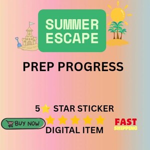 Prep progress 5 star sticker