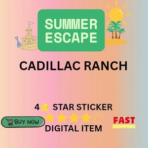 Cadillac ranch 4 star sticker