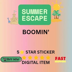 Boomin' 5 star sticker
