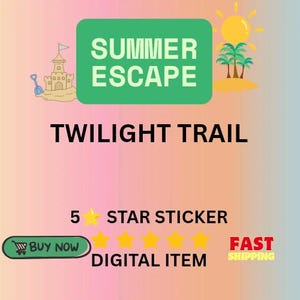 Twilight trail 5 star sticker