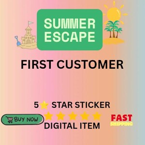 First customer 5 star sticker