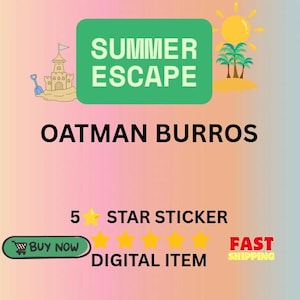 Oatman burros 5 star sticker