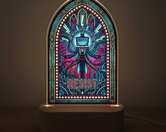 Hazbin Hotel Vox Resist Nachtlicht, Geschenk für Fans, Weihnachtsgeschenk, Farbwechsel, Geburtstagsgeschenk