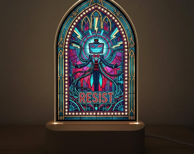 Hazbin Hotel Vox Resist Night Light,  Gift for Fans, Christmas Gift, Colors Changing, Birthday Gift