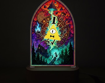 Luce notturna di Gravity Falls, regalo per i fan di Bill Cipher, regalo di compleanno