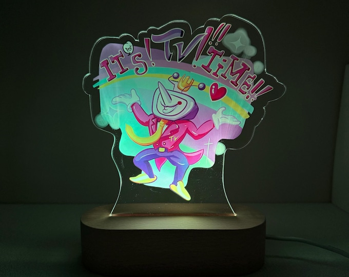 Deltarune Tenna It's Tv Time Night Light, Gift for Gamers, Multi Colors Changing, Birthday Gift