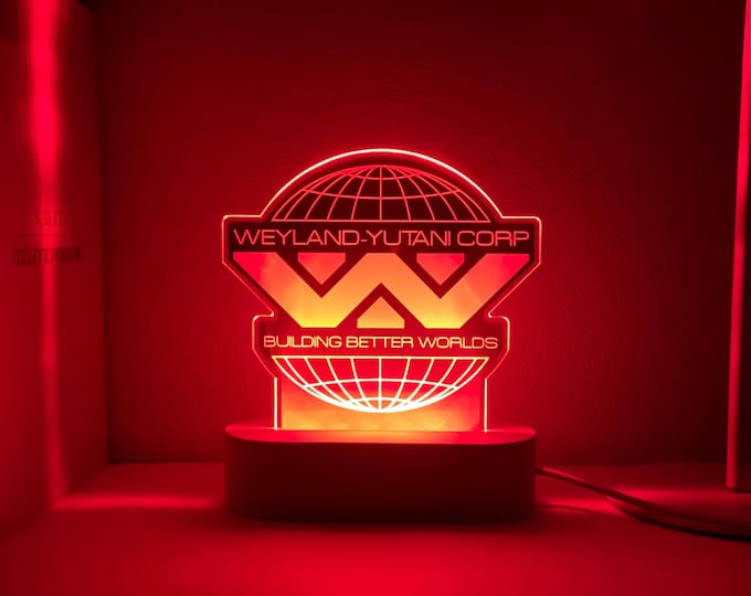 Weyland Yutani Corp Night Light,  Gift for Gamers, Christmas Gift, Colors Changing, Birthday Gift