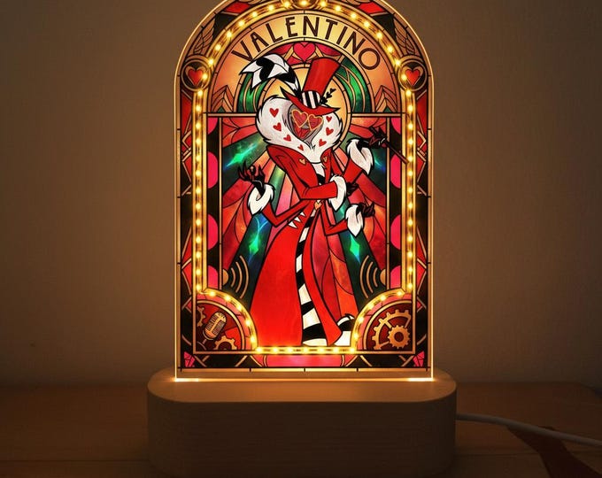 Hazbin Hotel Valentino Night Light,  Gift for Gamers, Christmas Gift, Colors Changing, Birthday Gift