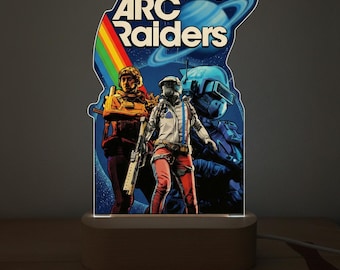 Arc Raiders Gaming Night Light,  Gift for Gamer Fans, Christmas Gift, Colors Changing, Birthday Gift