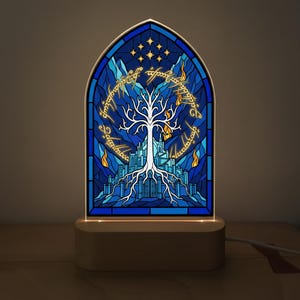 Lord of the Rings Gondor Gaming Night Light,  Gift for Gamer Fans, Colors Changing, Birthday Gift