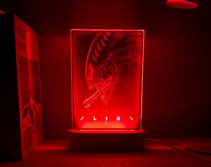 Alien Night Light Lamp, Movie Gift, Christmas Gift, Colors Changing, Birthday Gift
