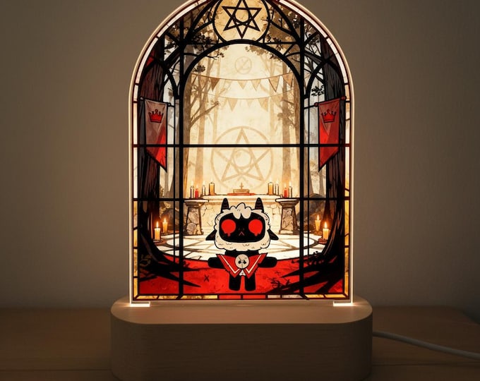 Cult of the Lamb Night Light, Gift for Video Game Fans, Christmas Gift, Colors Changing, Birthday Gift