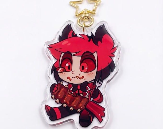 Alastor Radio Demon Keychain Charm, Fans Gift Memorabilia, Fandom Cosplay Gift