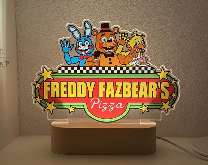 Five Nights at Freddy's 2 Night Light,  Gift for FNAF Fans, Christmas Gift, Colors Changing, Birthday Gift