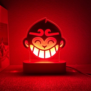 Sun Wukong Night Light Lamp, Monkey King Night Light, Christmas Gift, Colors Changing, Birthday Gift