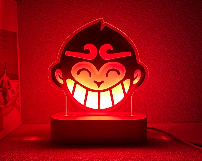 Sun Wukong Night Light Lamp, Monkey King Night Light, Christmas Gift, Colors Changing, Birthday Gift