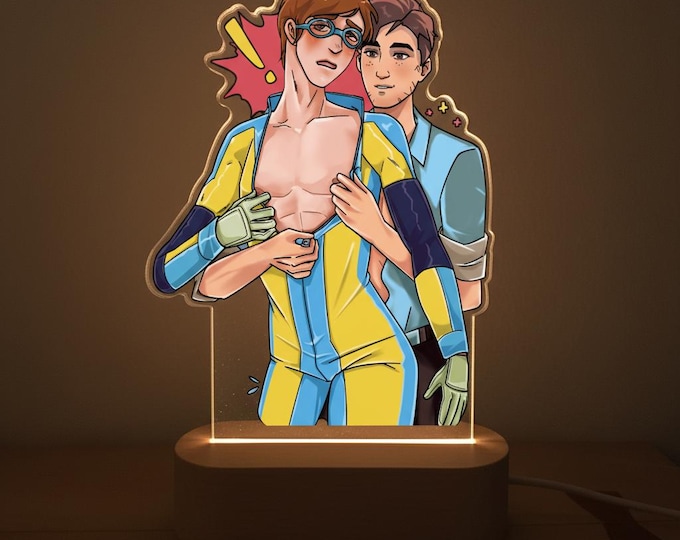 Dispatch Game Robert Waterboy Fandom Night Light,  Gift for Gamer Fans, Christmas Gift, Colors Changing, Birthday Gift