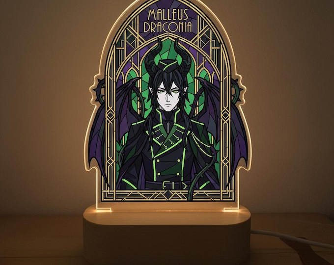 Malleus Fandom Night Light,  Gift for TWST Fans, Christmas Gift, Colors Changing, Birthday Gift