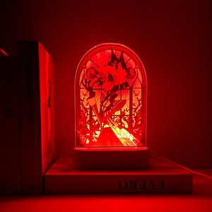 Hazbin Hotel Alastor Night Light,  Gift for Gamers, Christmas Gift, Colors Changing, Birthday Gift