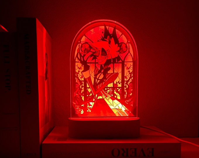 Hazbin Hotel Alastor Night Light,  Gift for Gamers, Christmas Gift, Colors Changing, Birthday Gift
