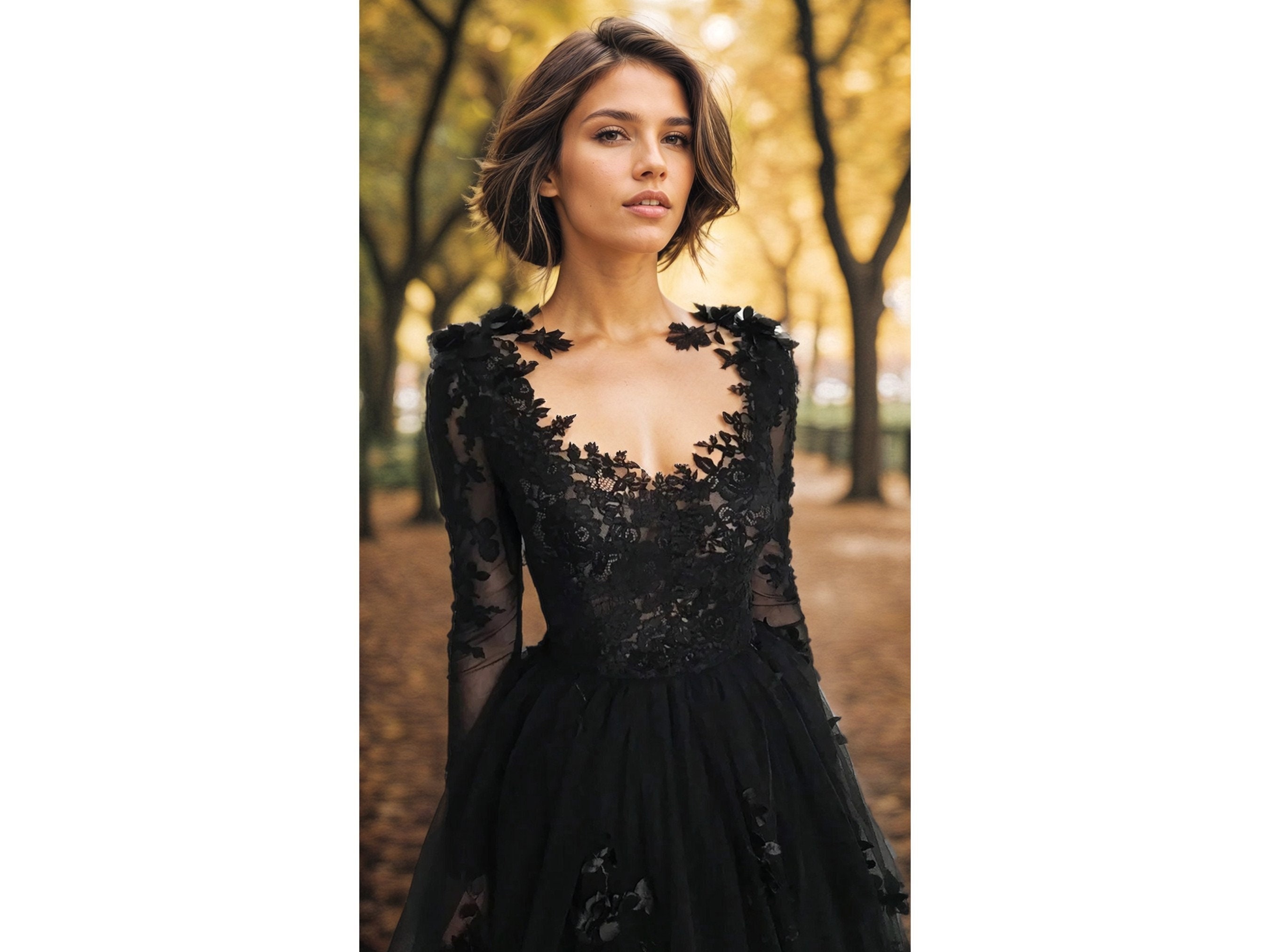 BLACK GOWN WITH REMOVABLE TRAIN – Ricco India