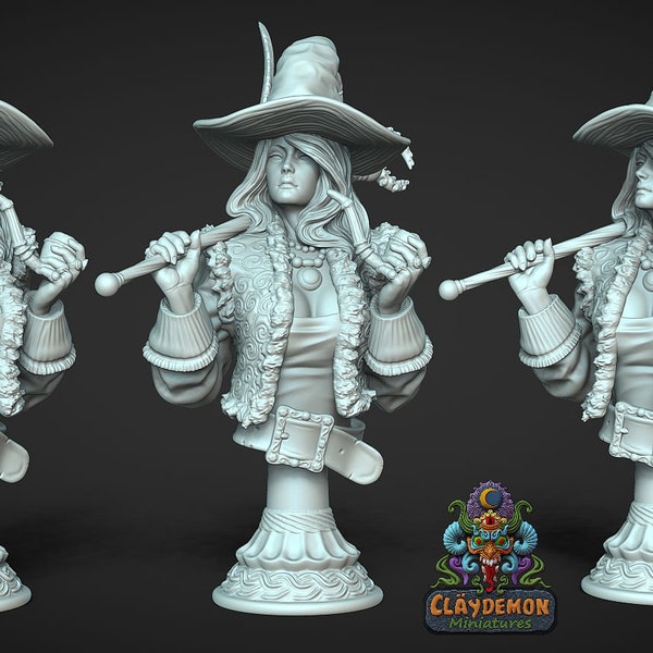 Claydemon Miniatures - The Dream Conjurer Bust / 3D Miniatur-Büste für Sammler, Vitrine, Fans, Fantasy, DnD