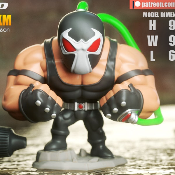 Chibi STL - Bane Chibi / 3D Miniatur für Sammler, Vitrine, Fans, Comic, Movie, FanArt