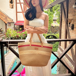 Set strotas en hoed vrouwen handtas handgeweven tas strandaccessoires zomerhoed stro mand tas met rits Boho mand bruidsmeisje draagtas