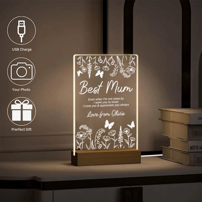 Personalized Photo Night Light ,custom Photo Collage LED Light, Photo ...