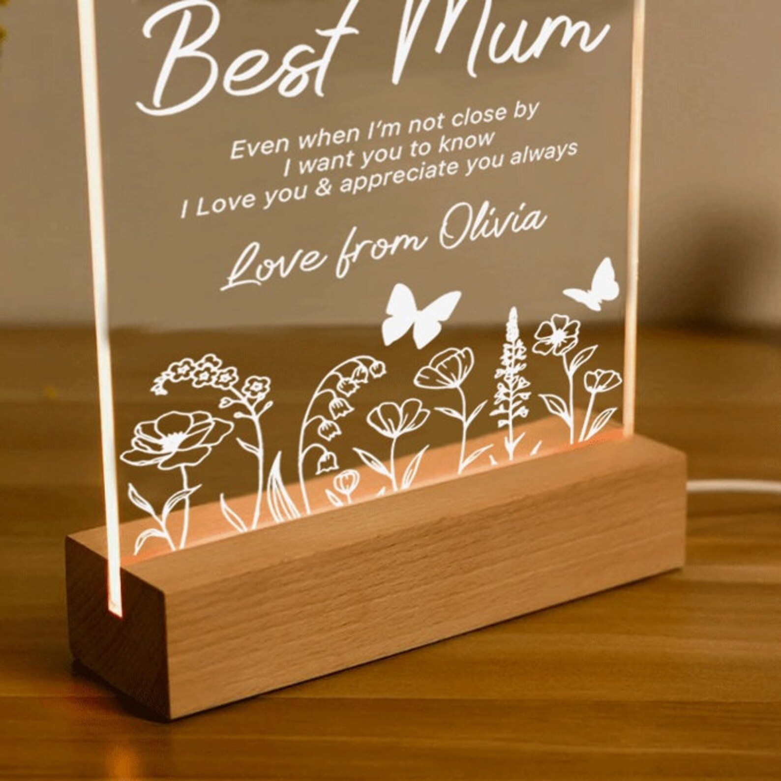 Personalized Photo Night Light ,custom Photo Collage LED Light, Photo ...