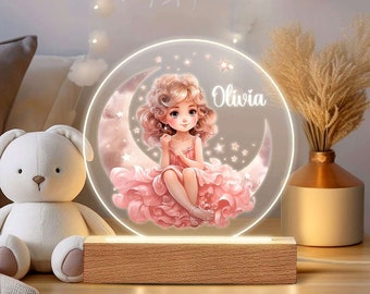 Personalized name night light | Personalized Gift for Baby | baby night light |girl boy bedroom bedside light gift