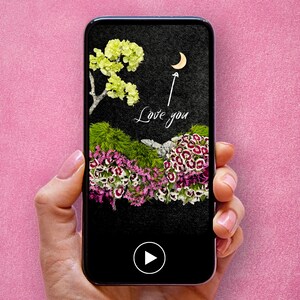 BENUTZERDEFINIERTE Geburtstagskarte, Digitaler Download, Animiertes Video, Mobile E-Karte, Love You to the Moon