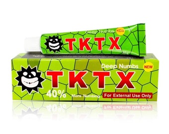 TKTX Tattoo Numbing Cream Verde indolore come venduto nel nostro negozio di tatuaggi