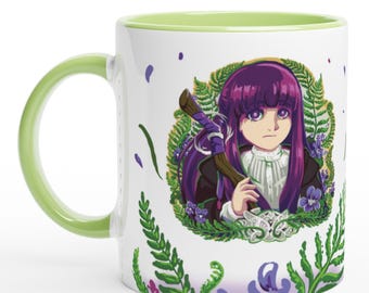 Tazza anime Fern Frieren Beyond Journey's End / Tazza nerd in ceramica bianca da 11 once