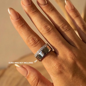 Stack rings for oura ring Eternity CZ band Pave setting Delicate Luxurious Jewelry for Her