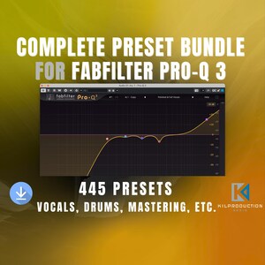 445 FabFilter Pro-Q 3 Presets Bundle – EQ Packs for Vocals, Drums, Guitars, Mastering, Instruments + Mic Presets