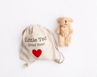 Pocket Grief Bear, Children's grief support, Sympathy Gift, Children's mental health, Death and loss, Grieving support, pocket teddy,